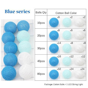 Fairy 4cm Cotton Balls String Lights - Ctoox