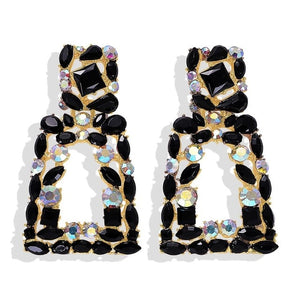Crystal Acrylic Drop Earrings Handmade