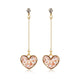 Korean Heart Statement Drop Earrings