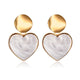 Korean Heart Statement Drop Earrings