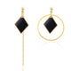 Korean Heart Statement Drop Earrings