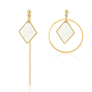 Korean Heart Statement Drop Earrings