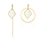 Korean Heart Statement Drop Earrings