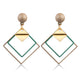 Korean Heart Statement Drop Earrings