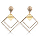 Korean Heart Statement Drop Earrings