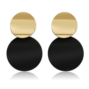 Korean Heart Statement Drop Earrings