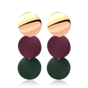 Korean Heart Statement Drop Earrings