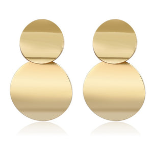 Korean Heart Statement Drop Earrings