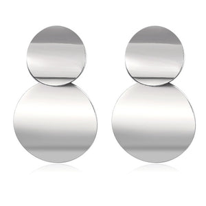 Korean Heart Statement Drop Earrings