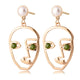 Korean Heart Statement Drop Earrings