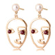 Korean Heart Statement Drop Earrings