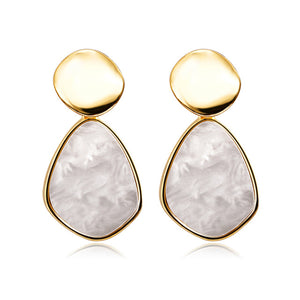 Korean Heart Statement Drop Earrings