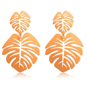 Korean Heart Statement Drop Earrings
