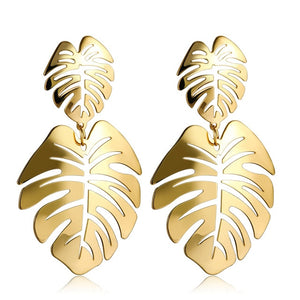 Korean Heart Statement Drop Earrings