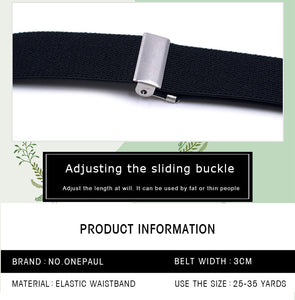 punk style buckle-free belt for ladies