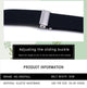 punk style buckle-free belt for ladies