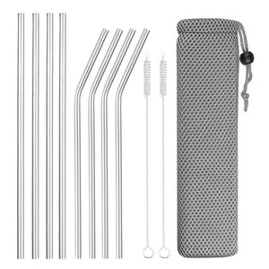 Reusable Metal Drinking Straws, 4/8Pcs - Ctoox