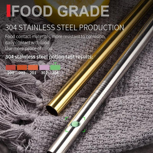 Reusable Metal Drinking Straws, 4/8Pcs - Ctoox