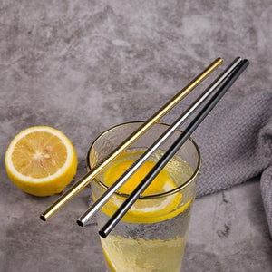 Reusable Metal Drinking Straws, 4/8Pcs - Ctoox