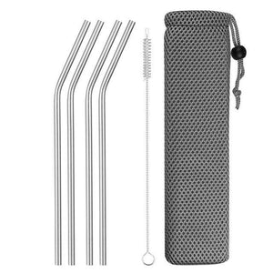 Reusable Metal Drinking Straws, 4/8Pcs - Ctoox