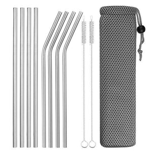 Reusable Metal Drinking Straws, 4/8Pcs - Ctoox