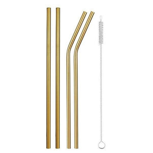 Reusable Metal Drinking Straws, 4/8Pcs - Ctoox