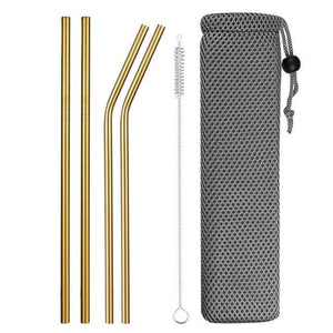 Reusable Metal Drinking Straws, 4/8Pcs - Ctoox