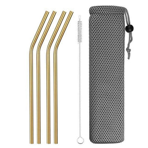 Reusable Metal Drinking Straws, 4/8Pcs - Ctoox