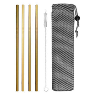 Reusable Metal Drinking Straws, 4/8Pcs - Ctoox