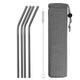 Reusable Metal Drinking Straws, 4/8Pcs - Ctoox