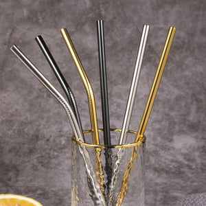 Reusable Metal Drinking Straws, 4/8Pcs - Ctoox