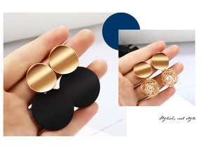 Korean Heart Statement Drop Earrings