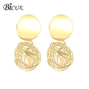 Gold Drop Earrings - Ctoox