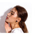 Korean Statement Black Acrylic Drop Earrings
