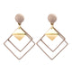 Korean Statement Black Acrylic Drop Earrings