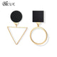 Korean Statement Black Acrylic Drop Earrings