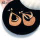 Korean Statement Black Acrylic Drop Earrings