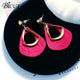 Korean Statement Black Acrylic Drop Earrings