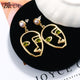 Korean Statement Black Acrylic Drop Earrings
