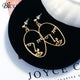 Korean Statement Black Acrylic Drop Earrings