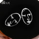 Korean Statement Black Acrylic Drop Earrings