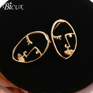 Korean Statement Black Acrylic Drop Earrings