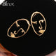 Korean Statement Black Acrylic Drop Earrings