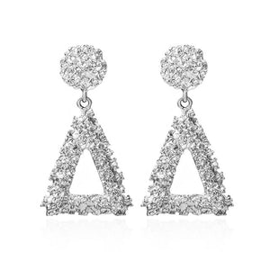 Korean Statement Black Acrylic Drop Earrings