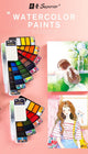 Superior 18/25/33/42 Solid Watercolor Paint Set With Water Brush - Ctoox
