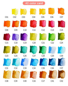 Superior 18/25/33/42 Solid Watercolor Paint Set With Water Brush - Ctoox