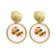 Korean Heart Statement Drop Earrings