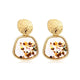Korean Heart Statement Drop Earrings