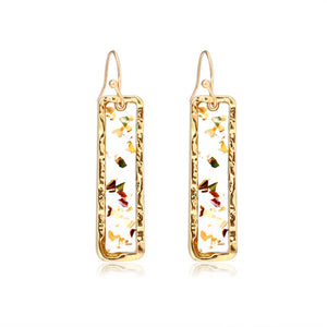 Korean Heart Statement Drop Earrings