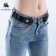 punk style buckle-free belt for ladies